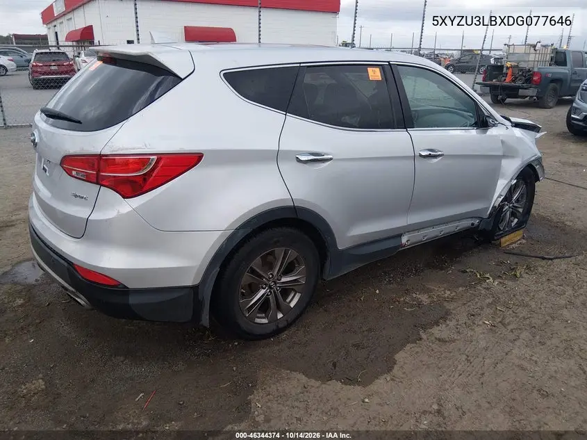 2013 HYUNDAI SANTA FE VIN 5XYZU3LBXDG077646 — фото 4
