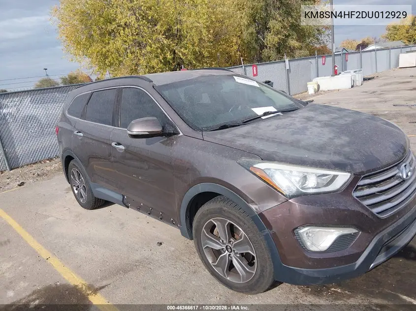 HYUNDAI SANTA FE 2013, VIN KM8SN4HF2DU012929