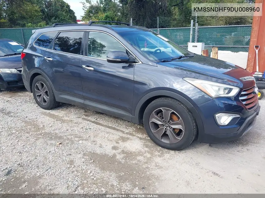 HYUNDAI SANTA FE 2013, VIN KM8SNDHF9DU008960