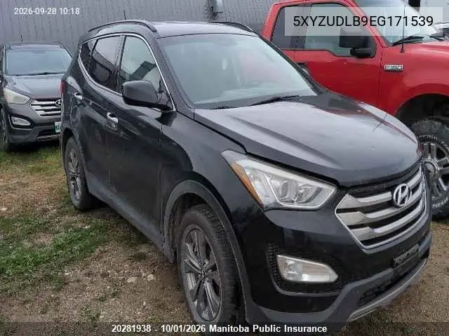 HYUNDAI SANTA FE 2014, VIN 5XYZUDLB9EG171539