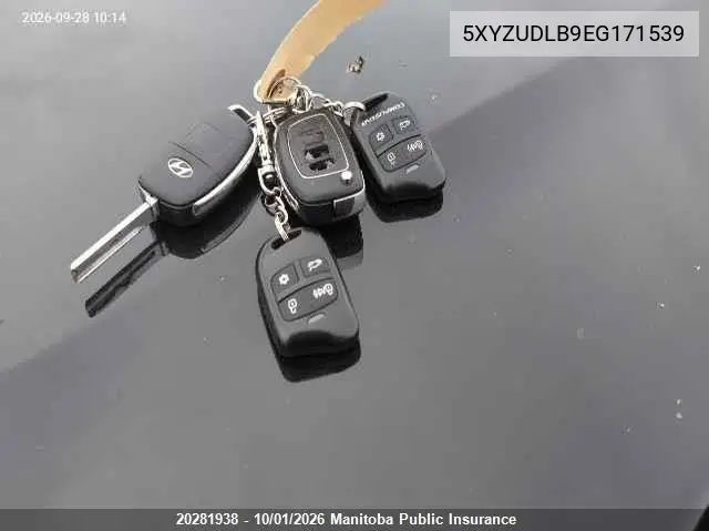 2014 HYUNDAI SANTA FE VIN 5XYZUDLB9EG171539 — фото 11