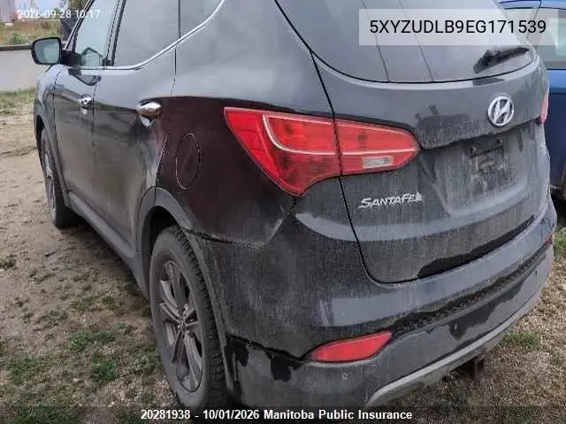 2014 HYUNDAI SANTA FE VIN 5XYZUDLB9EG171539 — фото 3
