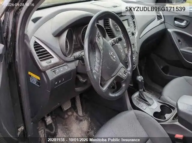 2014 HYUNDAI SANTA FE VIN 5XYZUDLB9EG171539 — фото 5