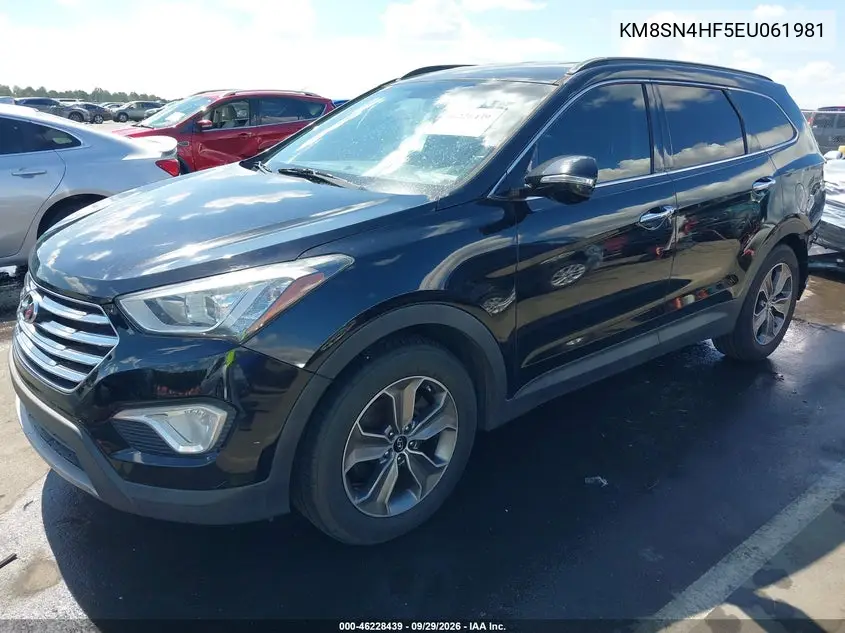 2014 HYUNDAI SANTA FE VIN KM8SN4HF5EU061981 — фото 2