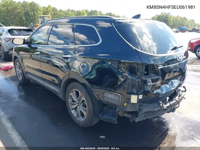 2014 HYUNDAI SANTA FE VIN KM8SN4HF5EU061981 — фото 3