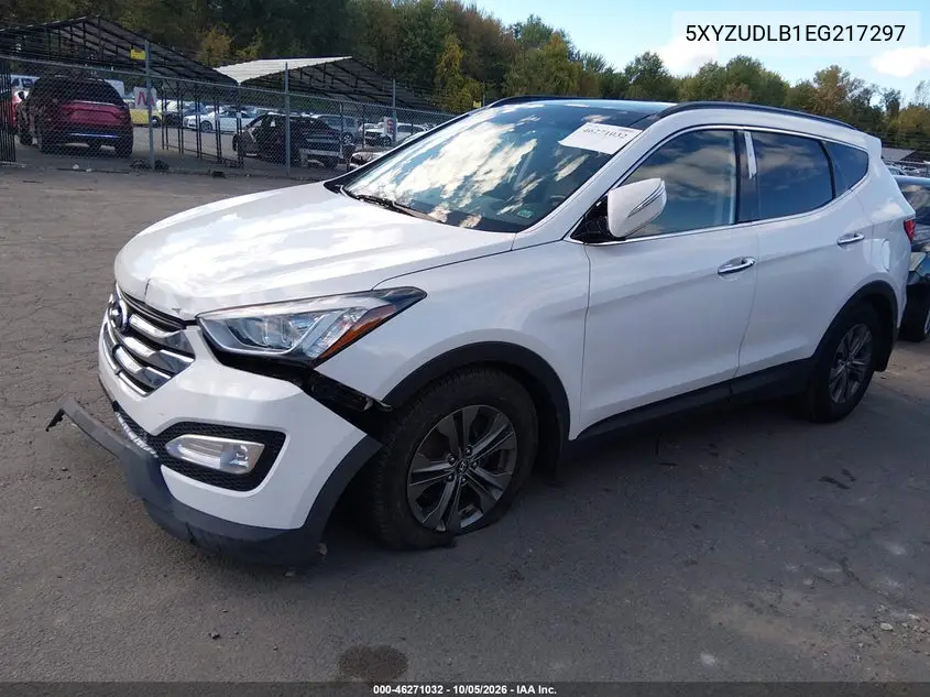 2014 HYUNDAI SANTA FE VIN 5XYZUDLB1EG217297 — фото 2