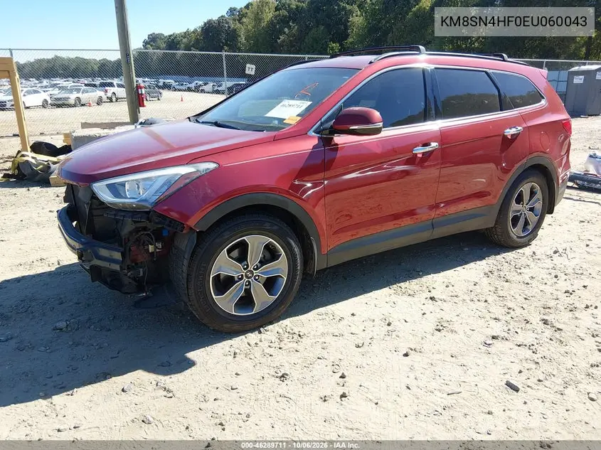 2014 HYUNDAI SANTA FE VIN KM8SN4HF0EU060043 — фото 2
