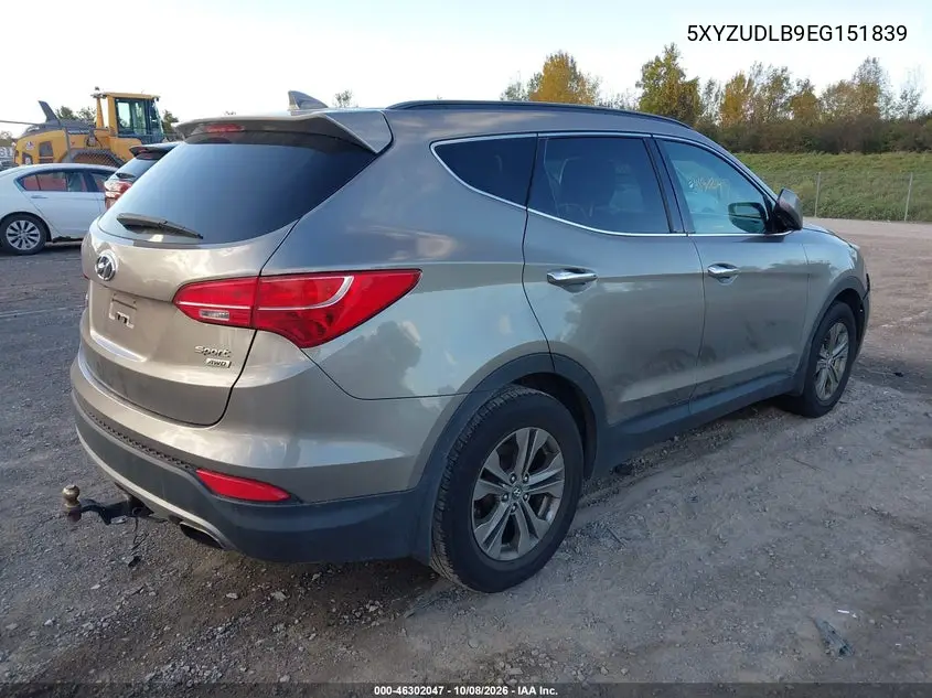 2014 HYUNDAI SANTA FE VIN 5XYZUDLB9EG151839 — фото 4