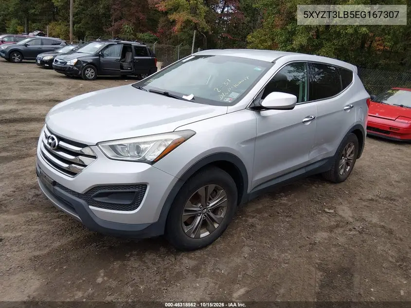 2014 HYUNDAI SANTA FE VIN 5XYZT3LB5EG167307 — фото 2