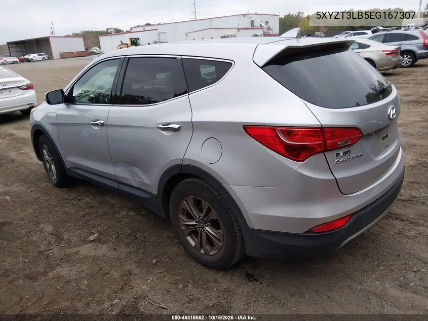 2014 HYUNDAI SANTA FE VIN 5XYZT3LB5EG167307 — фото 3
