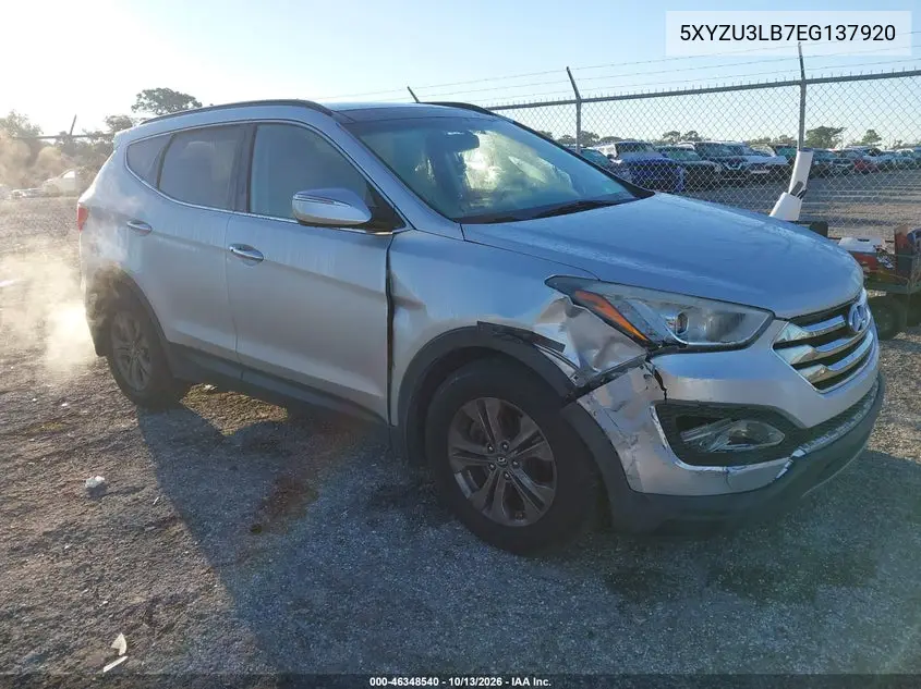 HYUNDAI SANTA FE 2014, VIN 5XYZU3LB7EG137920