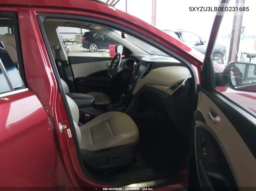 2014 HYUNDAI SANTA FE VIN 5XYZU3LB0EG231685 — фото 5