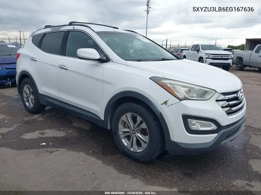 HYUNDAI SANTA FE 2014, VIN 5XYZU3LB6EG167636