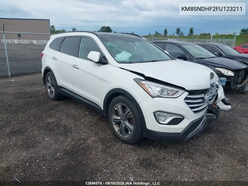 HYUNDAI SANTA FE 2015, VIN KM8SNDHF2FU123211