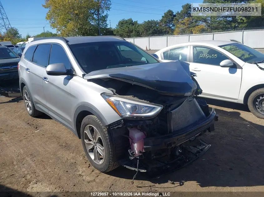 HYUNDAI SANTA FE 2015, VIN KM8SNDHF7FU098211