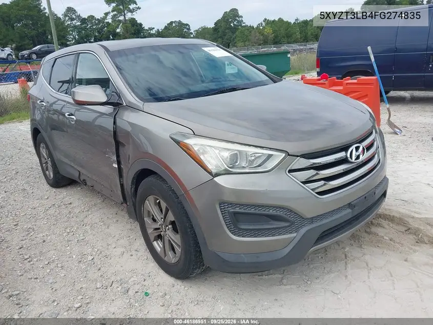 HYUNDAI SANTA FE 2015, VIN 5XYZT3LB4FG274835