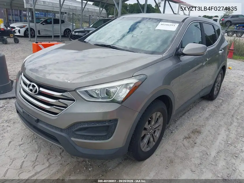 2015 HYUNDAI SANTA FE VIN 5XYZT3LB4FG274835 — фото 2