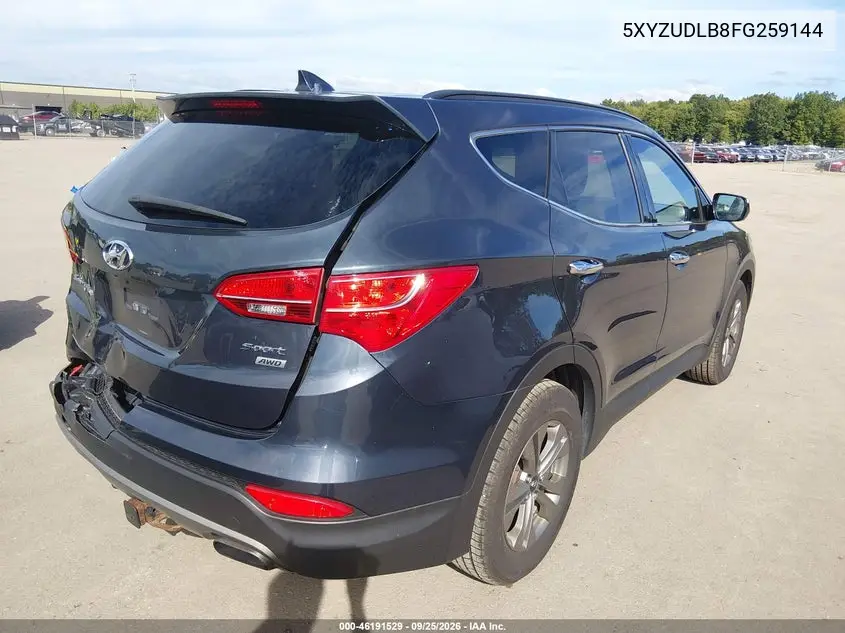 2015 HYUNDAI SANTA FE VIN 5XYZUDLB8FG259144 — фото 4