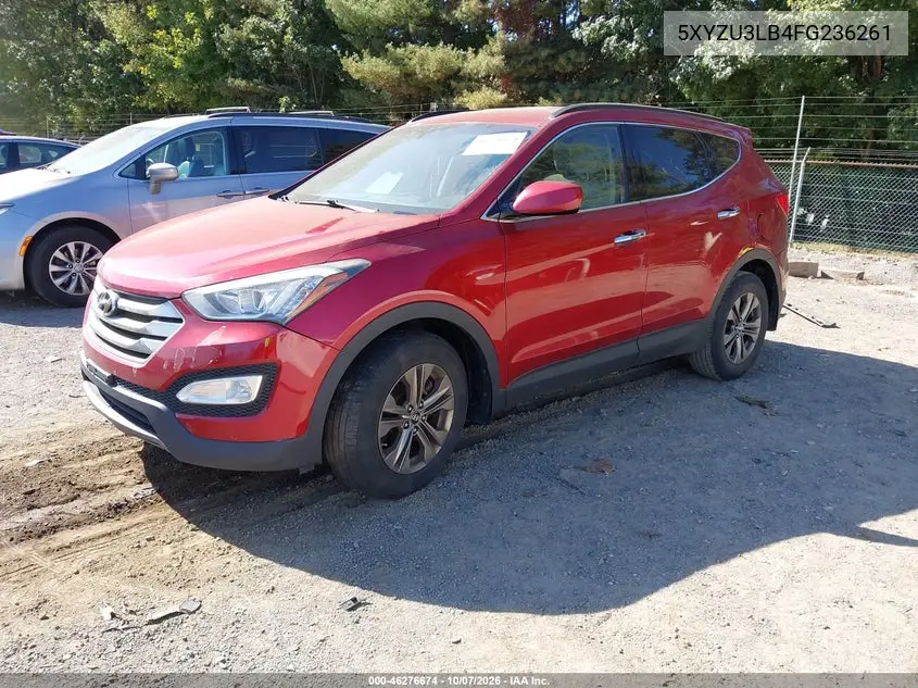 2015 HYUNDAI SANTA FE VIN 5XYZU3LB4FG236261 — фото 2