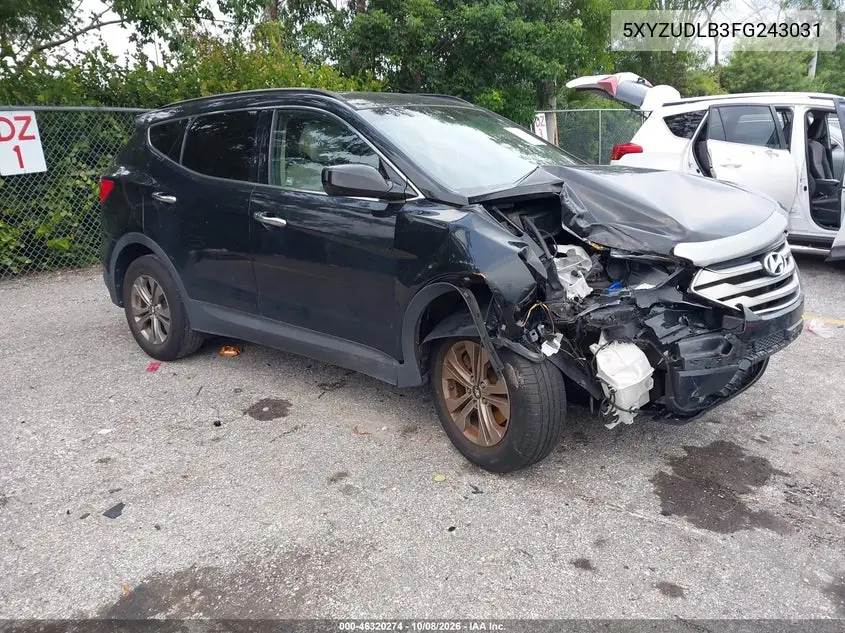 HYUNDAI SANTA FE 2015, VIN 5XYZUDLB3FG243031