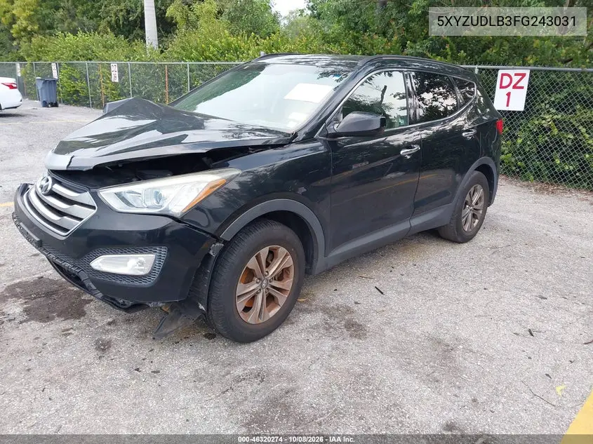 2015 HYUNDAI SANTA FE VIN 5XYZUDLB3FG243031 — фото 2