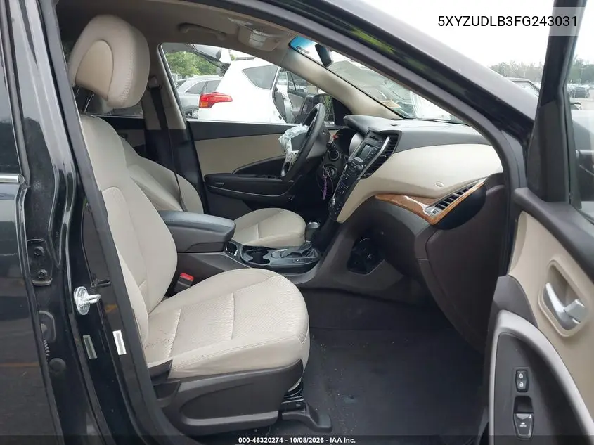 2015 HYUNDAI SANTA FE VIN 5XYZUDLB3FG243031 — фото 5