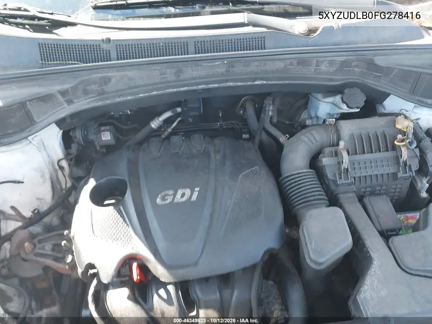 2015 HYUNDAI SANTA FE VIN 5XYZUDLB0FG278416 — фото 10