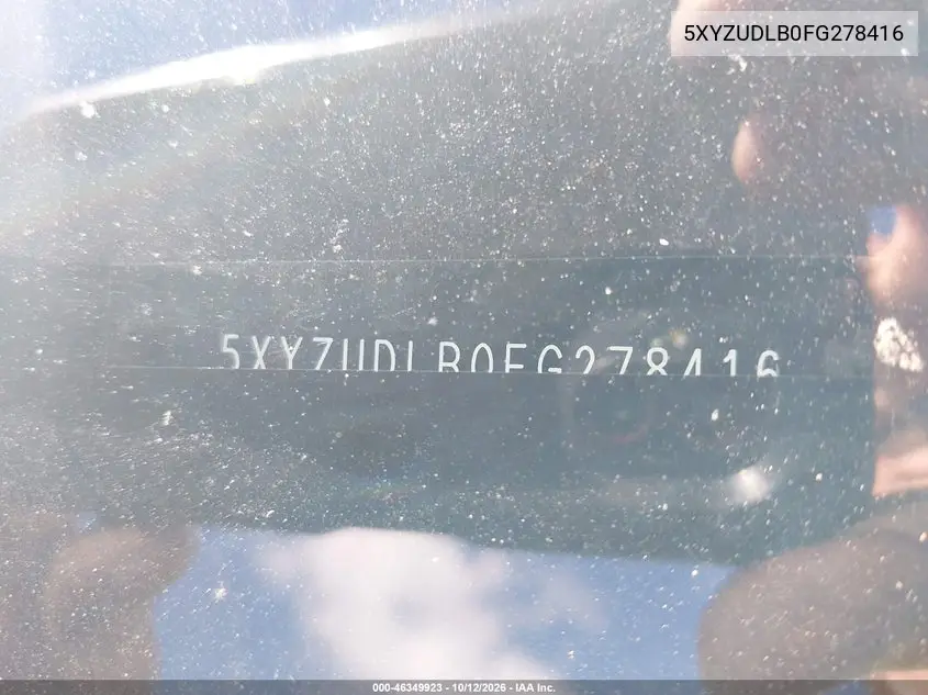 2015 HYUNDAI SANTA FE VIN 5XYZUDLB0FG278416 — фото 12