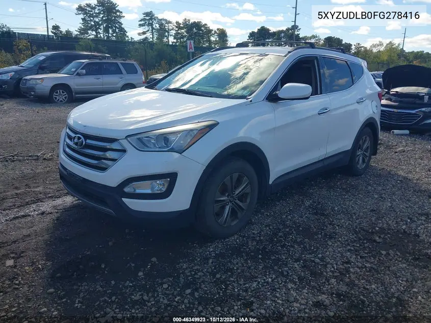 2015 HYUNDAI SANTA FE VIN 5XYZUDLB0FG278416 — фото 2