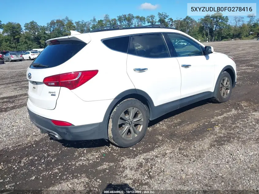 2015 HYUNDAI SANTA FE VIN 5XYZUDLB0FG278416 — фото 4