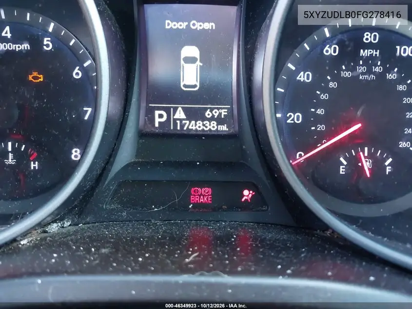 2015 HYUNDAI SANTA FE VIN 5XYZUDLB0FG278416 — фото 7