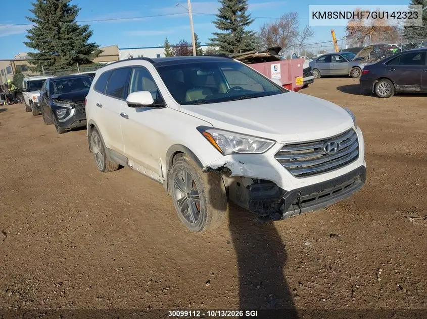 HYUNDAI SANTA FE 2016, VIN KM8SNDHF7GU142323