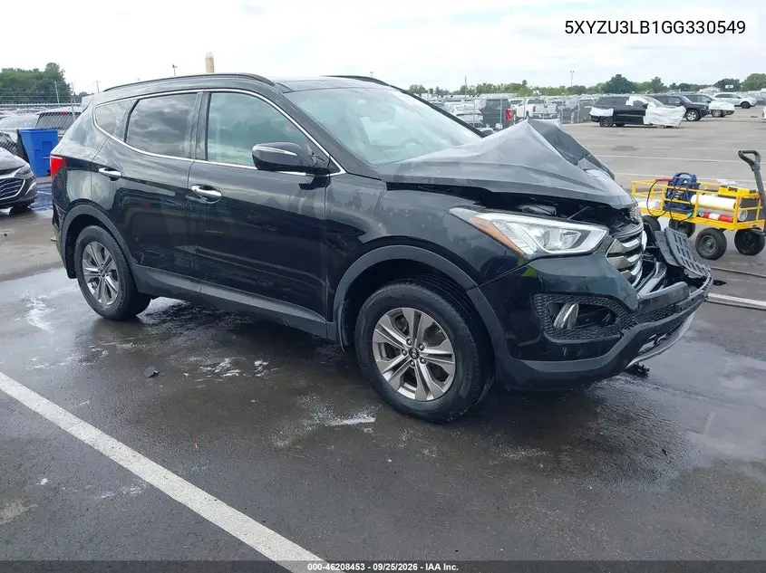 HYUNDAI SANTA FE 2016, VIN 5XYZU3LB1GG330549