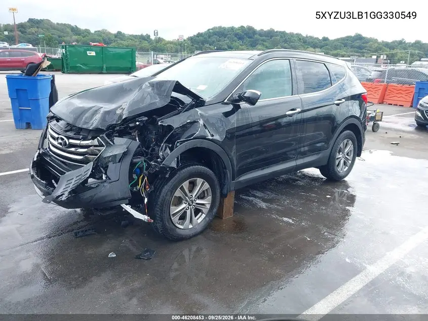 2016 HYUNDAI SANTA FE VIN 5XYZU3LB1GG330549 — фото 2