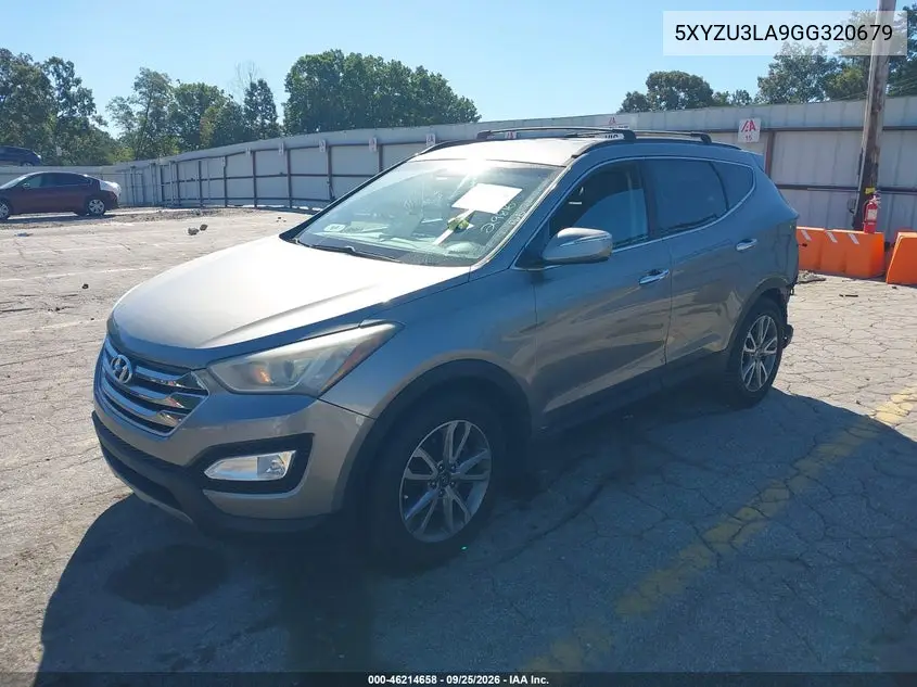 2016 HYUNDAI SANTA FE VIN 5XYZU3LA9GG320679 — фото 2
