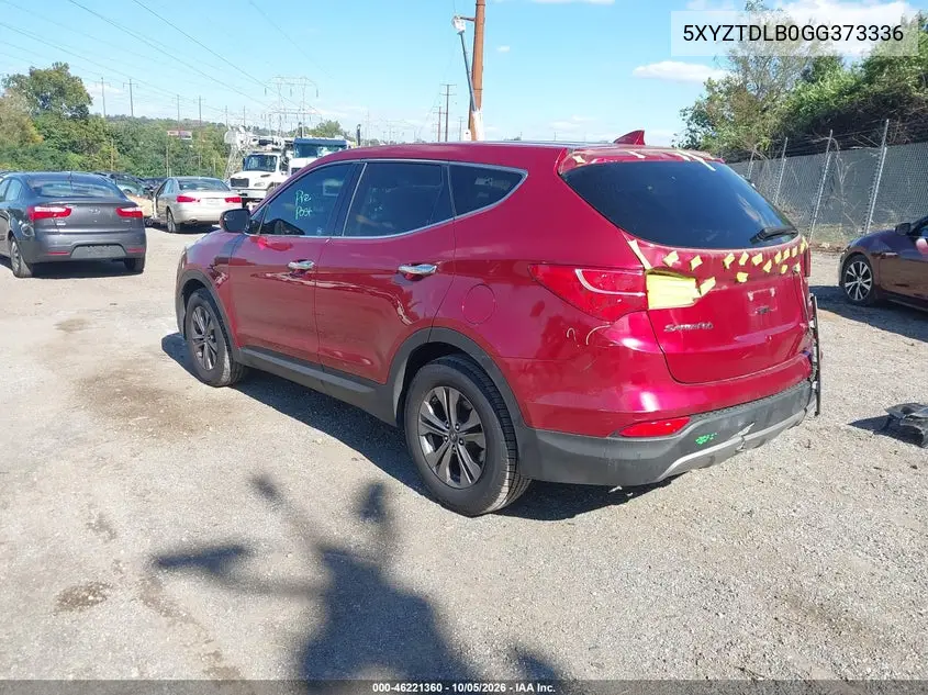 2016 HYUNDAI SANTA FE VIN 5XYZTDLB0GG373336 — фото 3