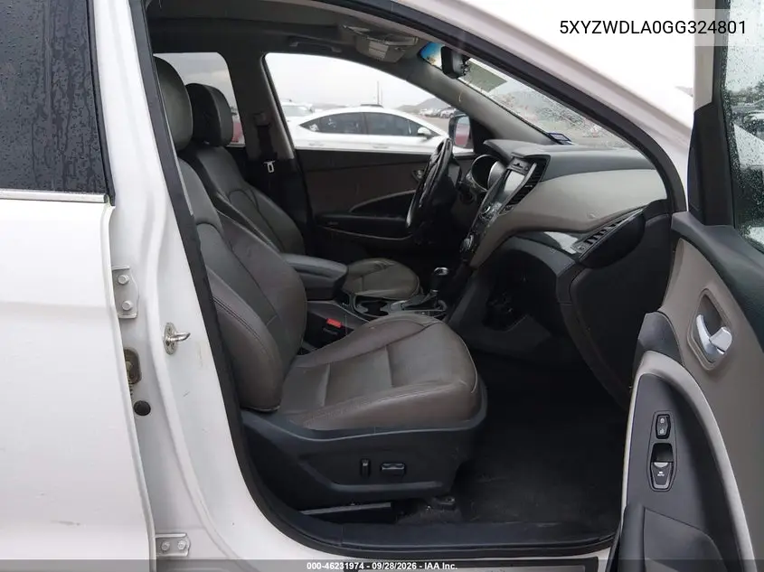 2016 HYUNDAI SANTA FE VIN 5XYZWDLA0GG324801 — фото 5