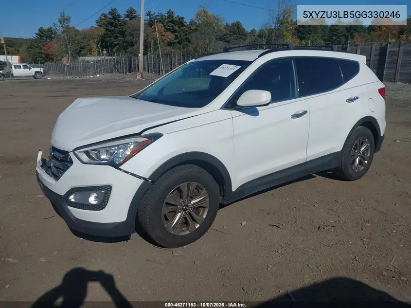 2016 HYUNDAI SANTA FE VIN 5XYZU3LB5GG330246 — фото 2