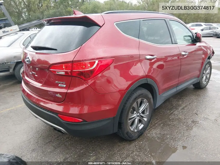 2016 HYUNDAI SANTA FE VIN 5XYZUDLB3GG374817 — фото 4