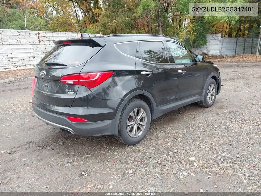 2016 HYUNDAI SANTA FE VIN 5XYZUDLB2GG347401 — фото 4