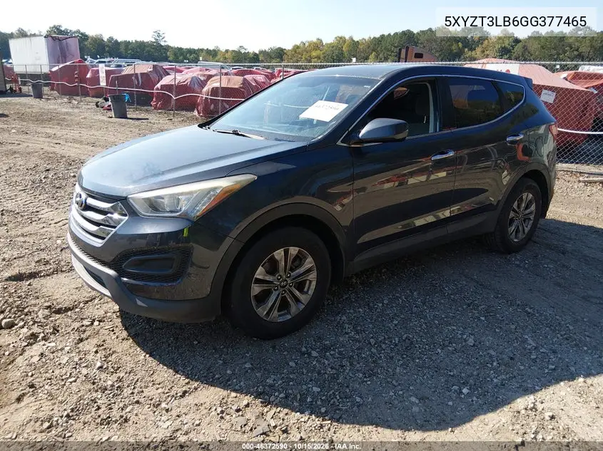 2016 HYUNDAI SANTA FE VIN 5XYZT3LB6GG377465 — фото 2