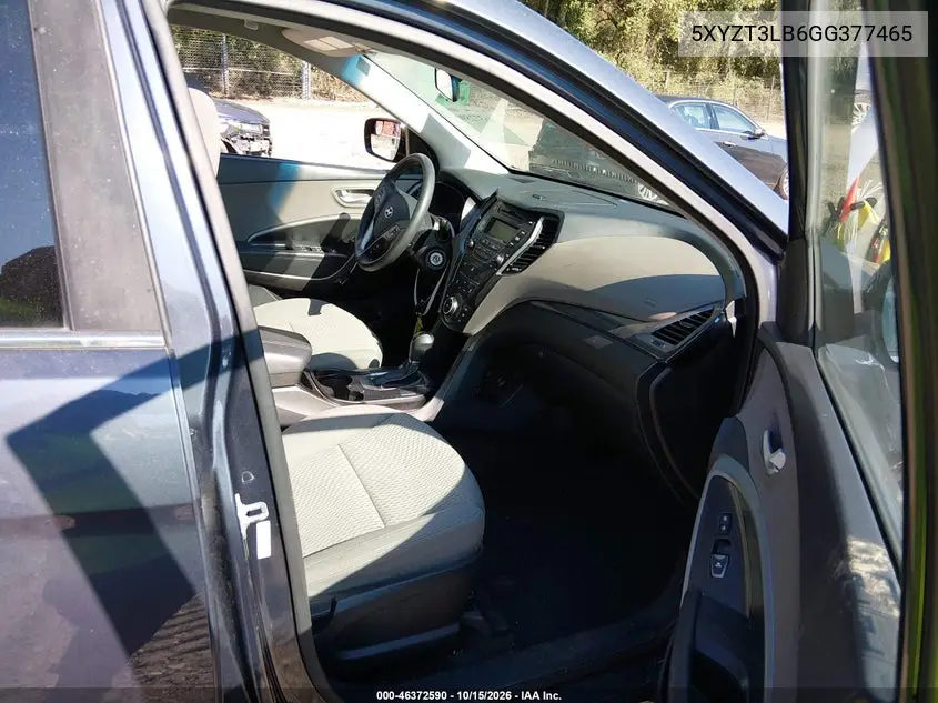 2016 HYUNDAI SANTA FE VIN 5XYZT3LB6GG377465 — фото 5