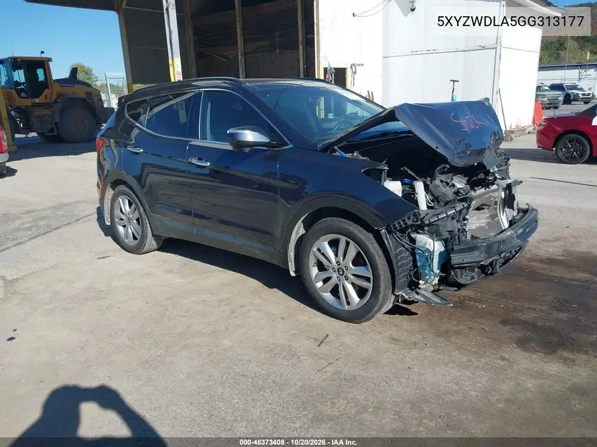 HYUNDAI SANTA FE 2016, VIN 5XYZWDLA5GG313177