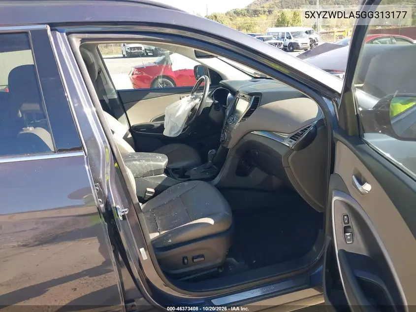 2016 HYUNDAI SANTA FE VIN 5XYZWDLA5GG313177 — фото 5