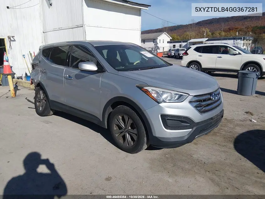HYUNDAI SANTA FE 2016, VIN 5XYZTDLB4GG367281