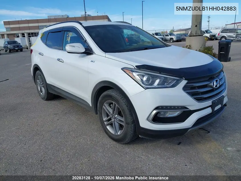 HYUNDAI SANTA FE 2017, VIN 5NMZUDLB1HH042883