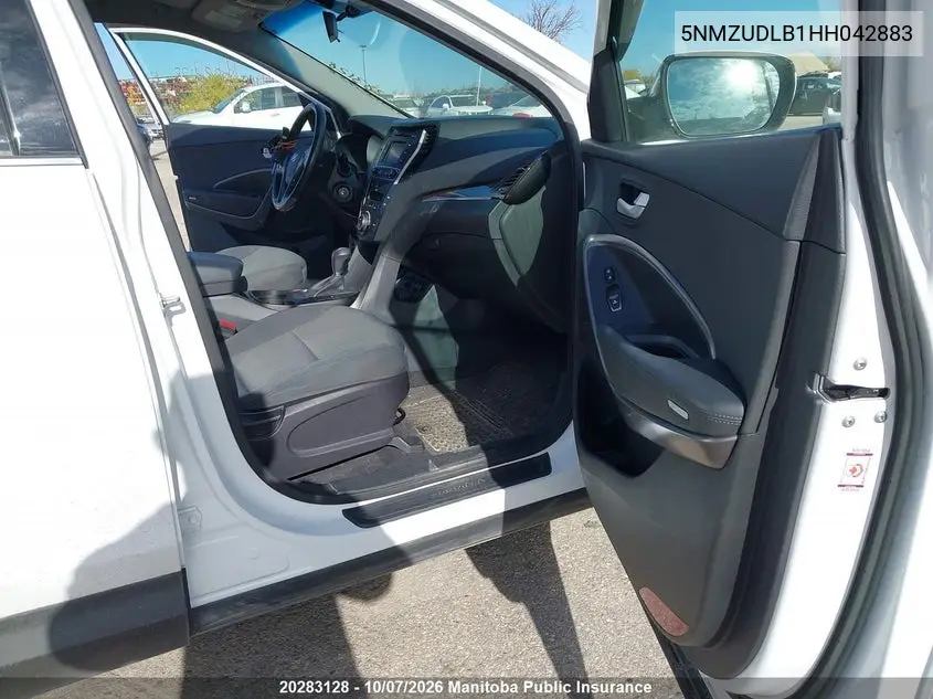 2017 HYUNDAI SANTA FE VIN 5NMZUDLB1HH042883 — фото 5