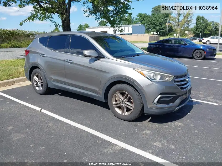 HYUNDAI SANTA FE 2017, VIN 5NMZTDLBXHH038964