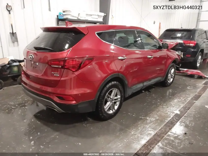 2017 HYUNDAI SANTA FE VIN 5XYZTDLB3HG440321 — фото 4