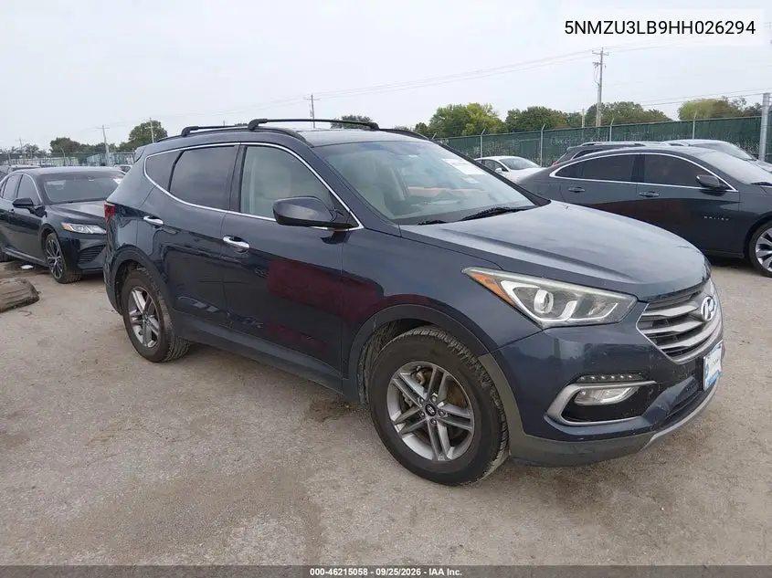 HYUNDAI SANTA FE 2017, VIN 5NMZU3LB9HH026294